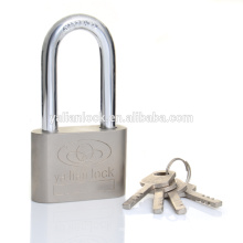 China Suppliers!!!Nickle Plated Long Shackle Rounde corner Vane Key Iron Padlock